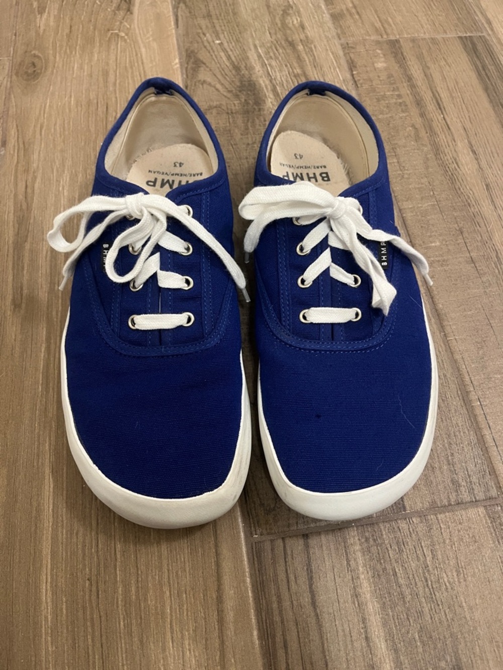 Bohempia sneakers- Royal Blue Canvas Low-Top with White Laces